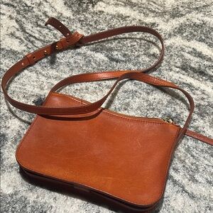 Madewell Rich Cognac Leather Crossbody Bag